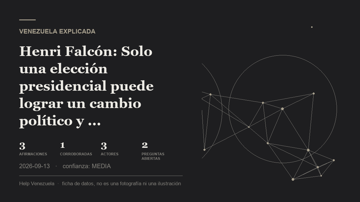Editorial illustration for Venezuela explicada