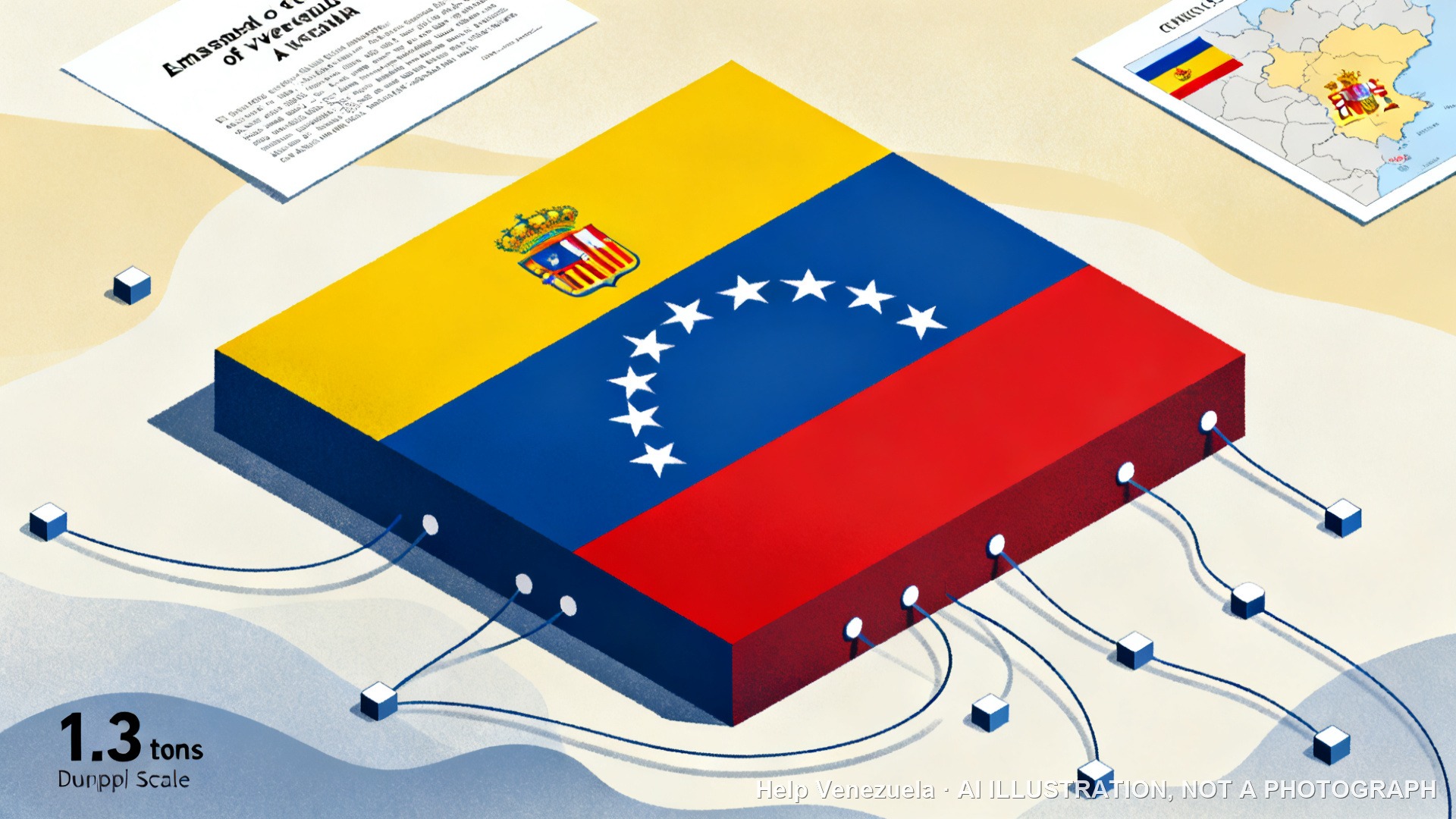 Editorial illustration for Ayuda humanitaria