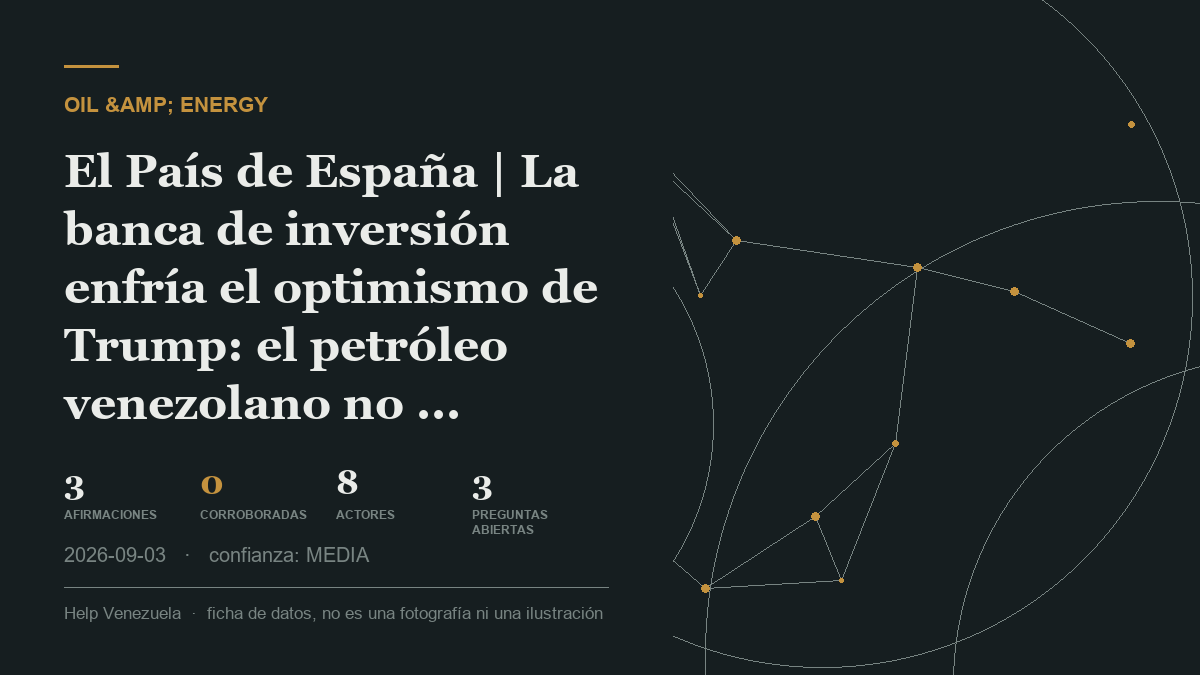Editorial illustration for Petróleo y Energía