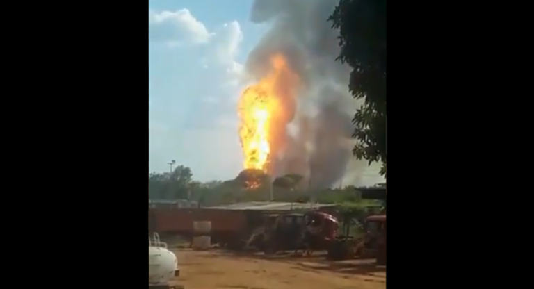 Fuerte explosión sacude el gasoducto de PDVSA en El Tejero, Venezuela